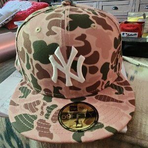 NY Yankees 1996 World Series 59FIFTY Fitted Hat Duck Camo 7 1/2 NEW
